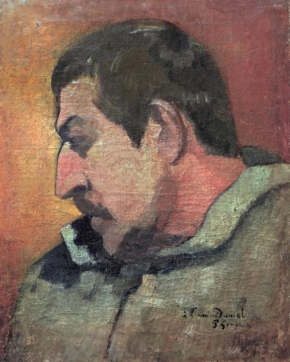 Paul Gauguin, Selbstbildnis (Künstler,Kunst,Maler (Künstler),Mann,Selbstbildnis,Fauves,Portrait,Französische Kunst,Profil,Jahrhundertwende,Person)
