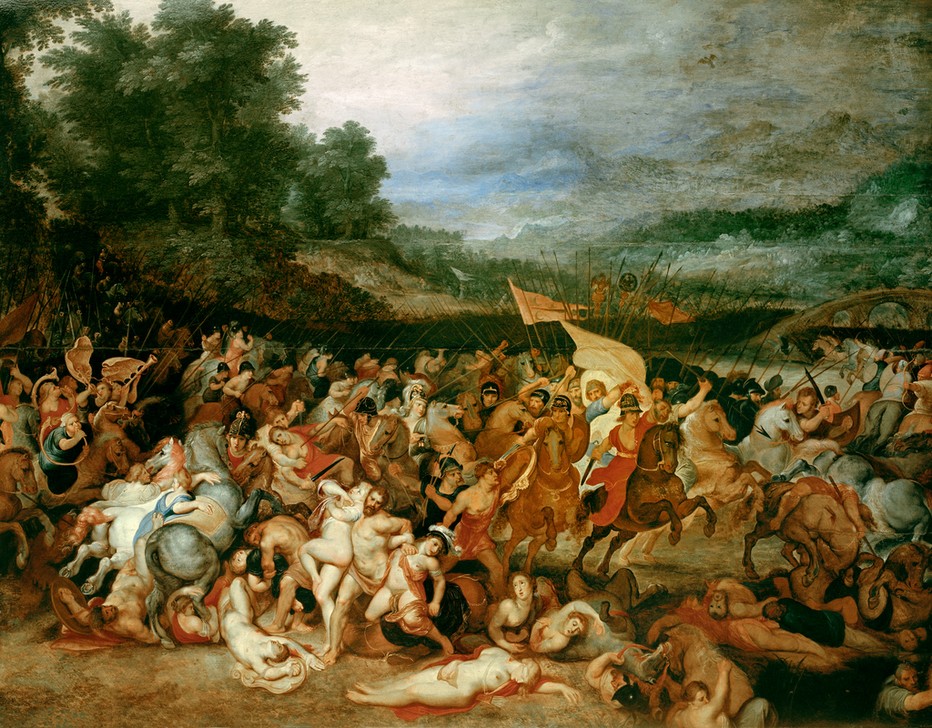 Peter Paul Rubens, Amazonenschlacht (Amazone,Flämische Kunst,Frau,Krieg,Mann,Mythologie,Barock,Schlacht,Frau Beim Militär,Schlachtfeld,Niederländische Kunst,Kampf,Nacktheit,Antikenrezeption,Kampf Der Geschlechter,Kriegerin,Griechisch-Römische Mythologie)