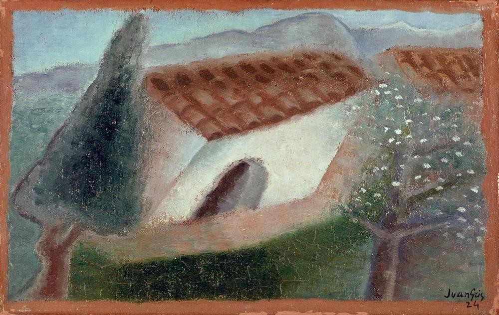 Juan Gris, Paysage du Midi (Haus,Kunst,Landschaft,Kubismus,Baum,Spanische Kunst,Architekturdarstellung,Privatsammlung)