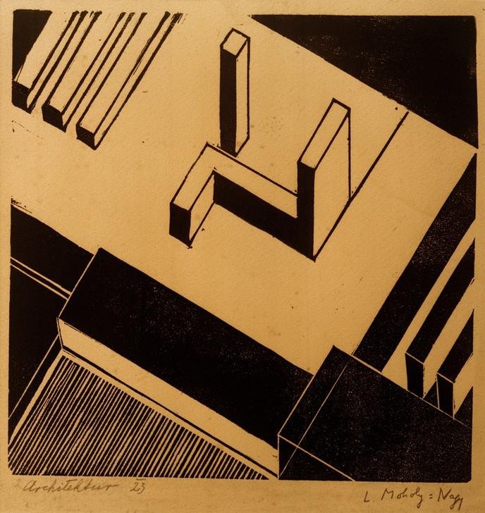 Laszlo Moholy-Nagy, Architektur (Architektur,Bauhaus,Geometrie,Kunst,Geometrisch,Ungarische Kunst,Abstraktion)