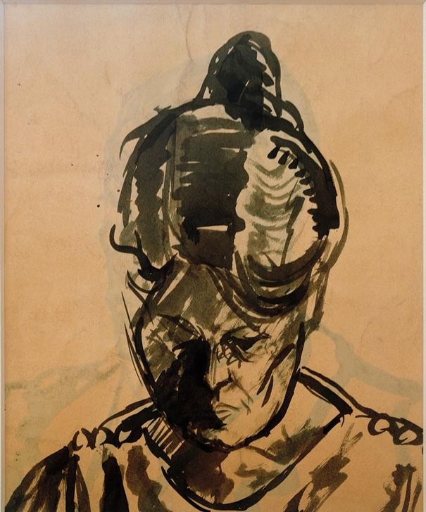 Laszlo Moholy-Nagy, Ohne Titel (Meine Mutter) (Bauhaus,Frau,Mensch,Portrait,Mutter Von Berühmten,Mutter,Ungarische Kunst,Haarknoten,Alte Frau)