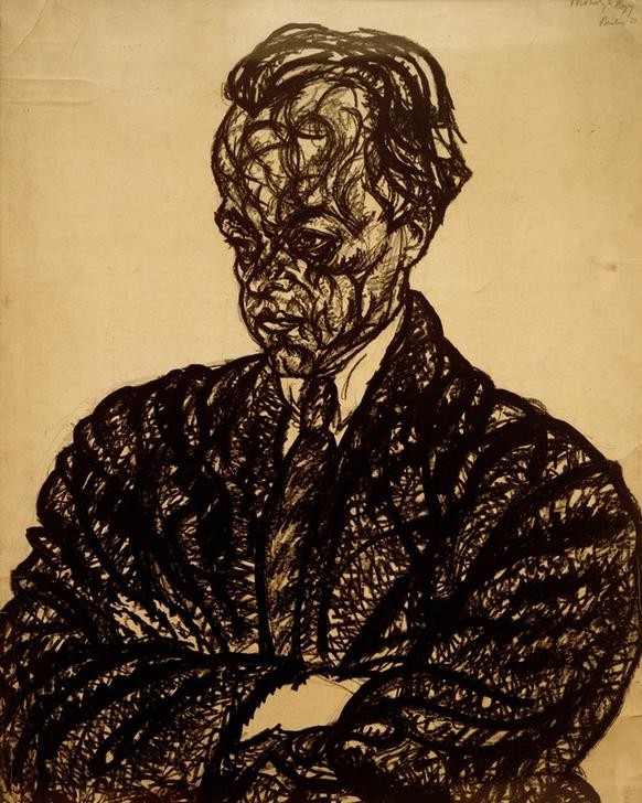 Laszlo Moholy-Nagy, Ohne Titel (Dr. Reinhold Schairer) (Bauhaus,Kunst,Ungarische Kunst,Verschränkte Arme,Person)