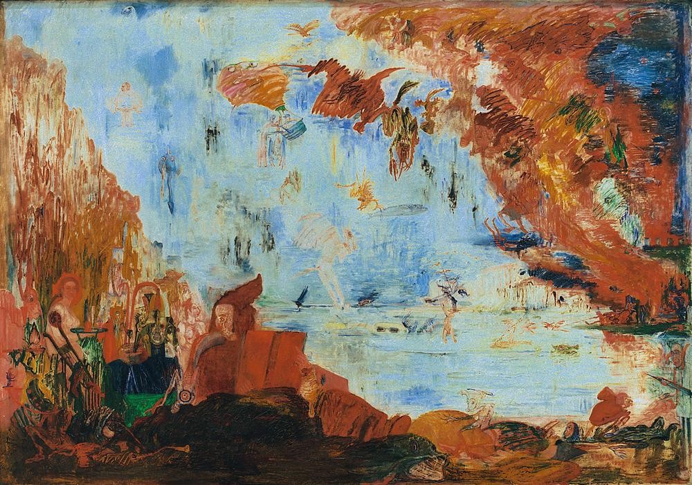 James Ensor, Die Drangsale des Heiligen Antonius (Christentum,Heilige,Kunst,Religion,Symbolismus,Dämon,Surrealismus,Verführung,Halluzination,Heiligenlegende,Versuchung,Phantastische Kunst,Belgische Kunst,Heiliger)