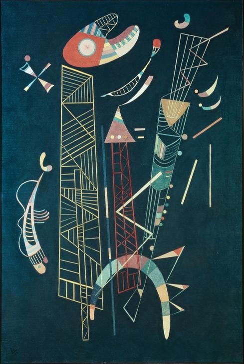 Wassily Kandinsky, Construction lègère (Bauhaus, Expressionismus, Der Blaue Reiter, Abstrakte Kunst,Russische Kunst, Zoomorphie, Abstraktion, Wohnzimmer, Treppenhaus, Wunschgröße, bunt)