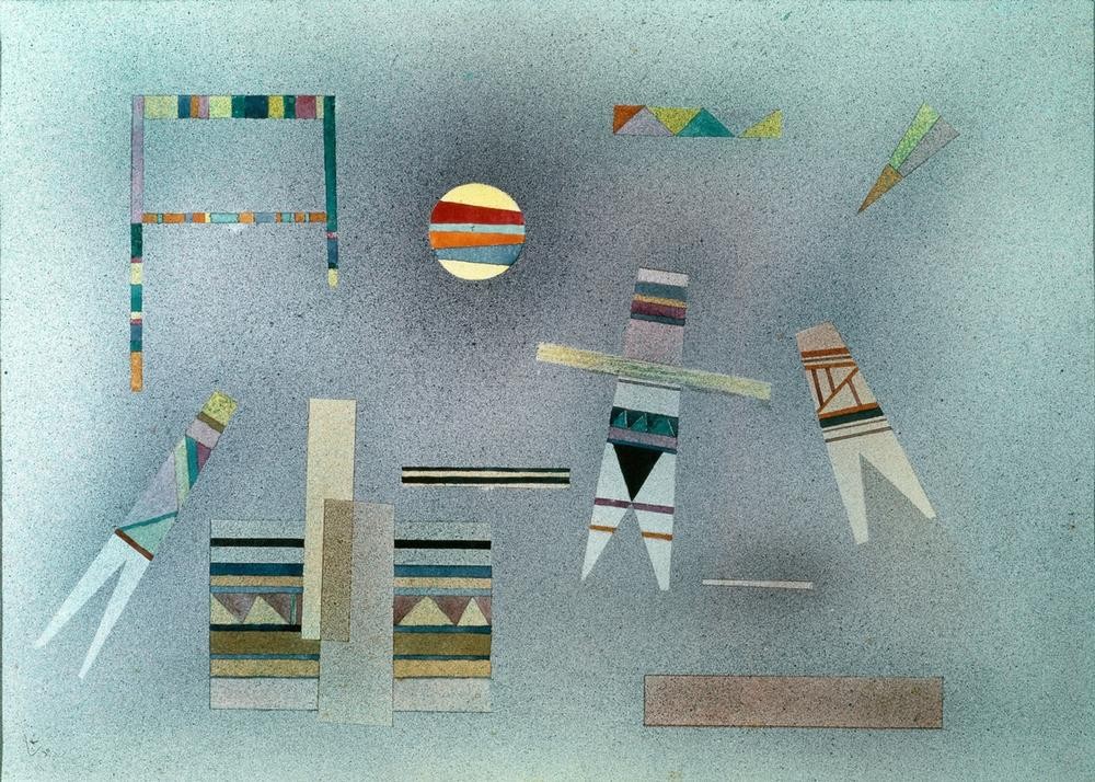 Wassily Kandinsky, Composition (Bauhaus, Abstrakte Kunst, Russische Kunst, Abstraktion, Figurativ, geometrische Formen,  Wohnzimmer, Treppenhaus, Wunschgröße, bunt)