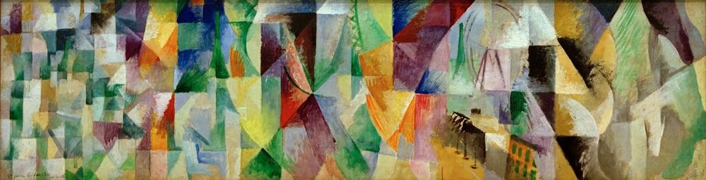 Robert Delaunay, Les fenêtres sur la ville (1ère partie, 1ers contrastes sim (Fenster,Kubismus,Architekturdarstellung,Französische Kunst,Orphismus)