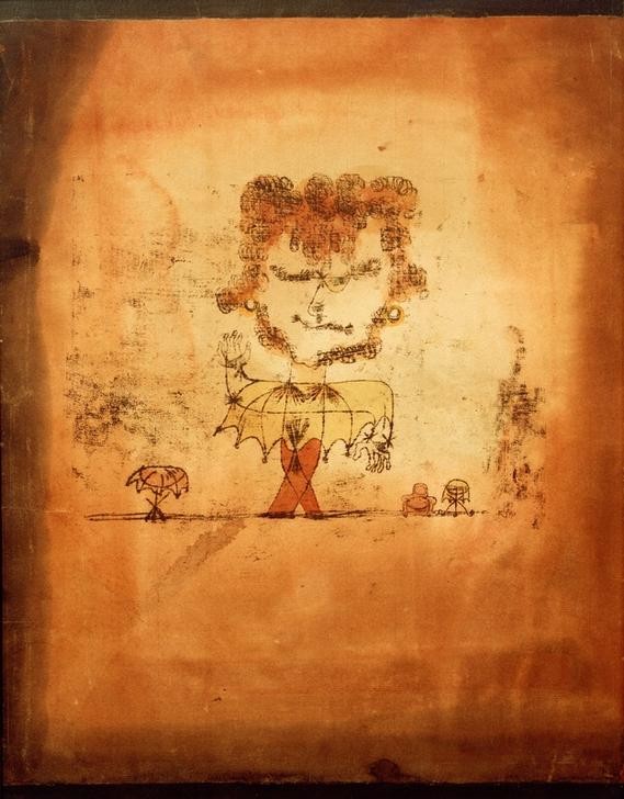 Paul Klee, Sganarelle (Moliere, Theater, der Betrogene, Hahnrei, Literatur, Mann, Mensch, Schauspieler, Bühne, Komödie, Schauspiel, Klassische Moderne, Wunschgröße, Wohnzimmer, Treppenhaus, bunt)