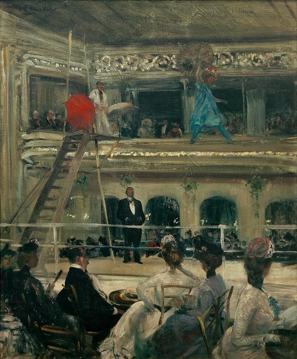 William Glackens, Hammerstein’s Roof Garden (Produzent,Fahrendes Volk,Gesellschaftliches Leben,Seiltänzer,Theater,Variete (Entertainment),Impressionismus,Amerikanische Kunst,Publikum,Us-Amerikanische Kunst,Dachgarten,Zuschauer,Jahrhundertwende,Seiltänzerin,Person,Vorführung)