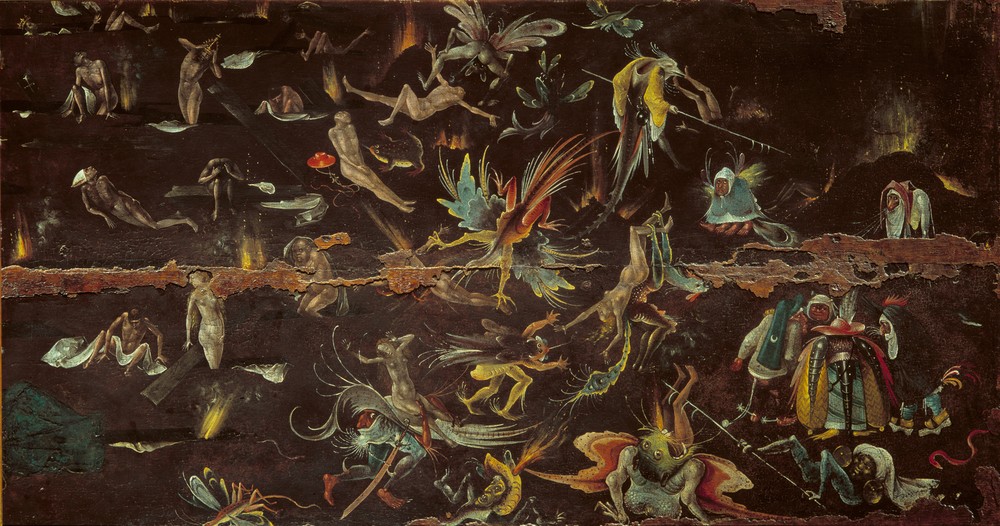 Hieronymus Bosch, Das Jüngste Gericht (Christentum,Religion,Dämon,Neues Testament,Bibel,Teufel,Jüngstes Gericht,Hölle,Phantastische Kunst,Apokalypse)