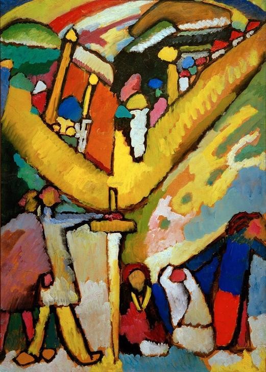 Wassily Kandinsky, Studie zu ‘Improvisation 8' (Mensch,Schwert,Expressionismus,Der Blaue Reiter,Russische Kunst,Abstraktion,Farbigkeit)