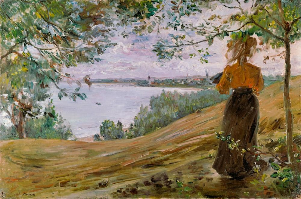 Lovis Corinth, Danziger Bucht (Deutsche Kunst,Frau,Küste,Landschaft,Spaziergang,Impressionismus,Portrait)