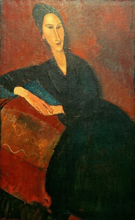 Amedeo Modigliani, Anna Zborowska (Frau,Mensch,Portrait,Italienische Kunst,Ecole De Paris,Kniestück)