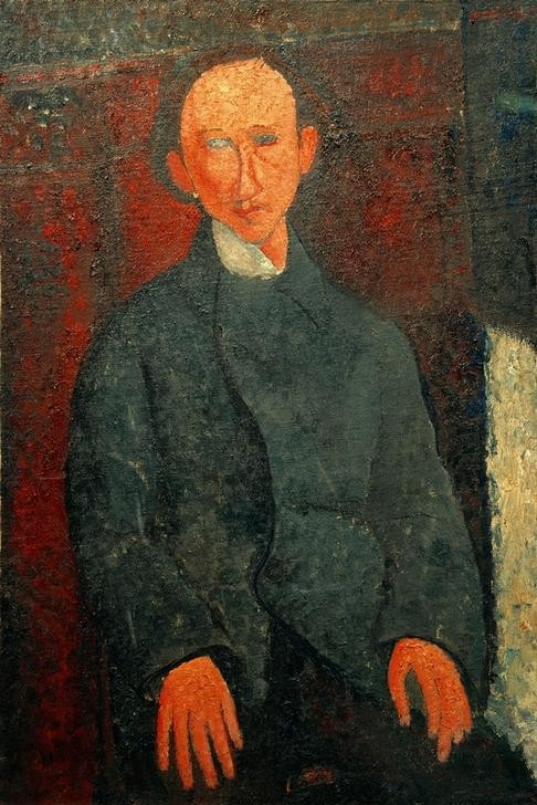 Amedeo Modigliani, Pinchus Krémègne (Künstler,Kunst,Maler (Künstler),Italienische Kunst,Sitzen,Ecole De Paris,Person)