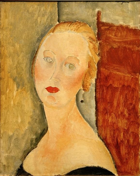Amedeo Modigliani, Madame Survage (Frau,Mensch,Dekollete,Portrait,Künstlerfrau,Italienische Kunst,Ecole De Paris)