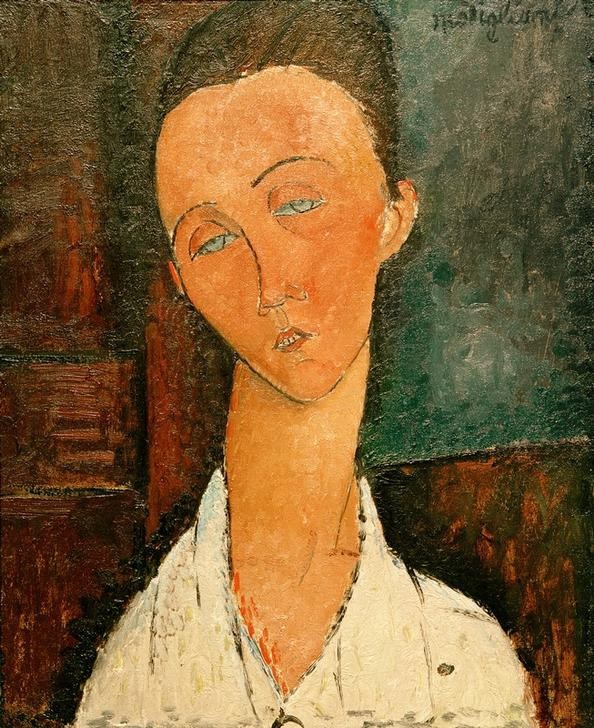 Amedeo Modigliani, Lunia Czechowska (Frau,Mensch,Portrait,Melancholie,Italienische Kunst,Gefühl (Stimmung),Ecole De Paris)