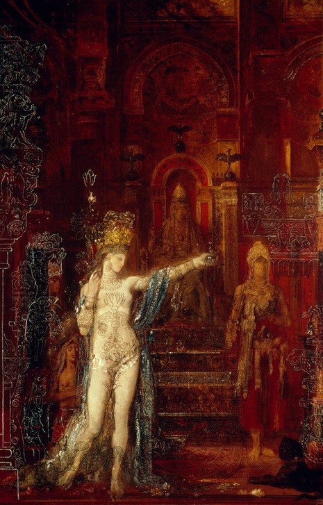 Gustave Moreau, Salomé dansant (Christentum,Kunst,Leopard,Palast,Religion,Tanz,Symbolismus,Orientalismus,Neues Testament,Bibel,Tätowierung,Französische Kunst,Luxus,Innenansicht,Körperbemalung)