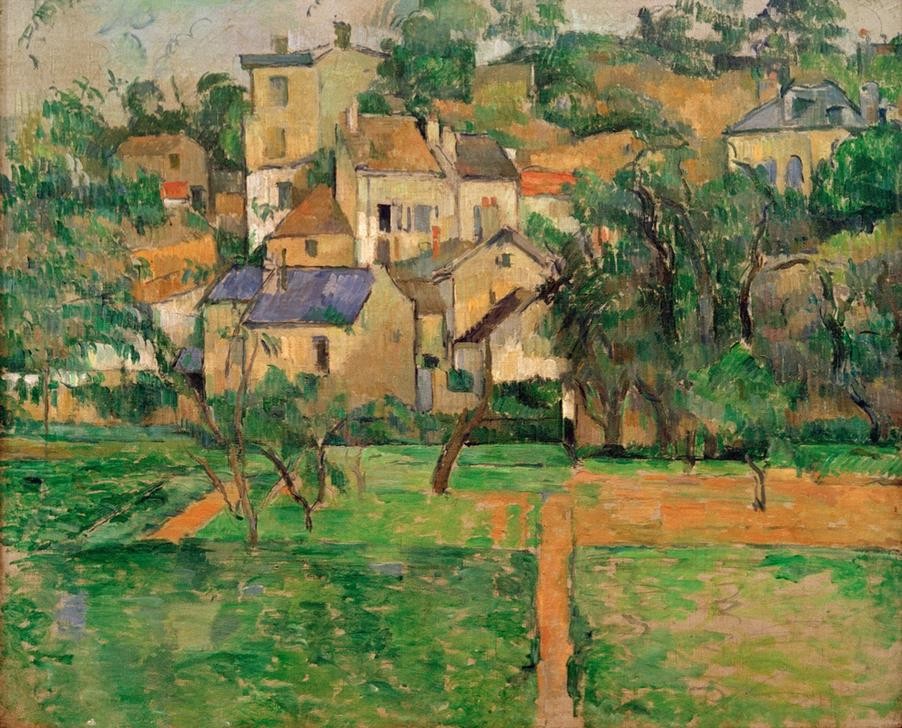Paul Cézanne, L’Hermitage, Pontoise (Dorf,Haus,Kunst,Landschaft,Wohnhaus (Allgemein),Impressionismus,Architekturdarstellung,Französische Kunst)