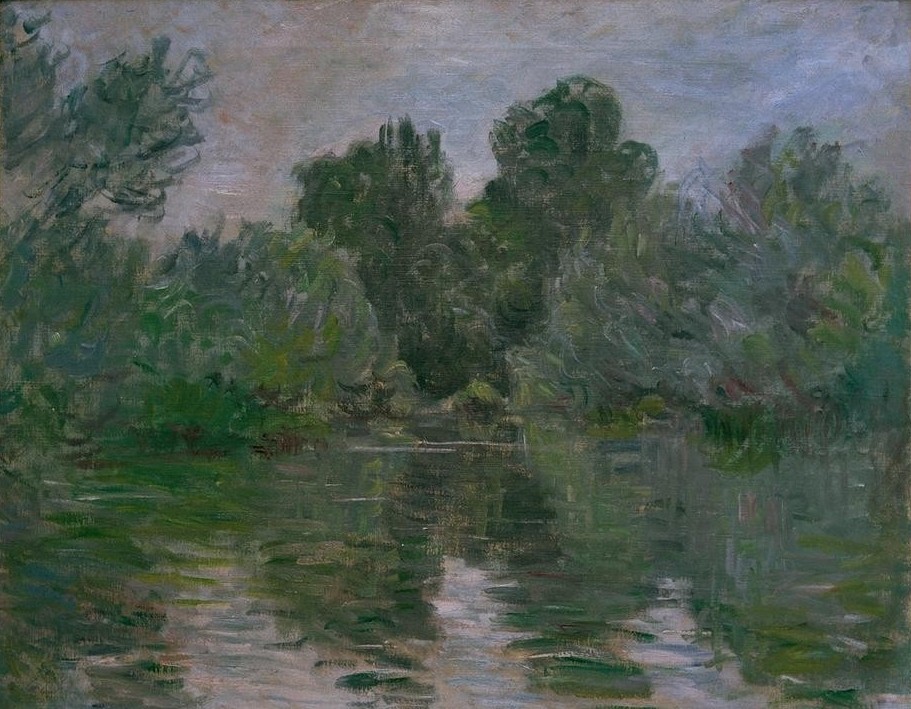 Claude Monet, Un bras de la Seine (Kunst,Landschaft,Impressionismus,Fluss,Französische Kunst,Flussaue)