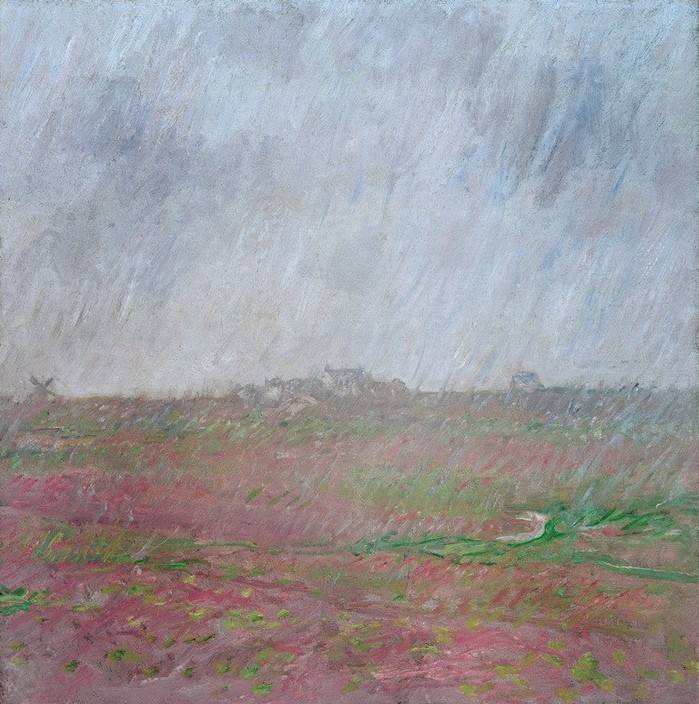 Claude Monet, Pluie à Belle-Ile (Insel,Kunst,Landschaft,Meteorologie,Regen,Wetter,Impressionismus,Französische Kunst)