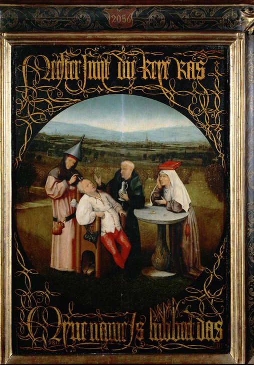 Hieronymus Bosch, Das Steinschneiden (Medizin,Operation,Renaissance,Wahnsinn,Quacksalber,Niederländische Kunst,Trepanation,Medizingeschichte,Dummheit)