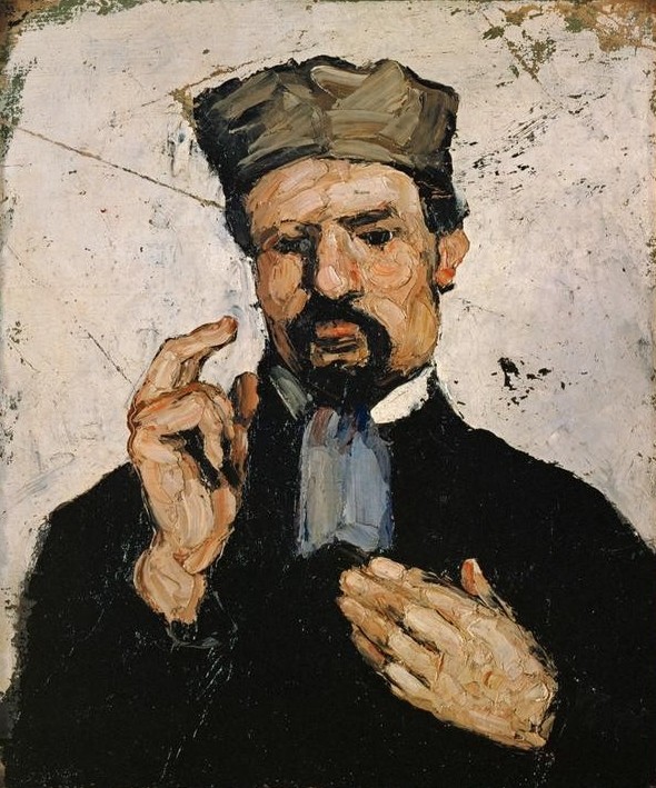 Paul Cézanne, L’avocat / L’oncle (Anwalt,Jurist,Kunst,Mann,Impressionismus,Hut,Portrait,Gestik,Französische Kunst,Kleidung (Allgemein),Mütze)