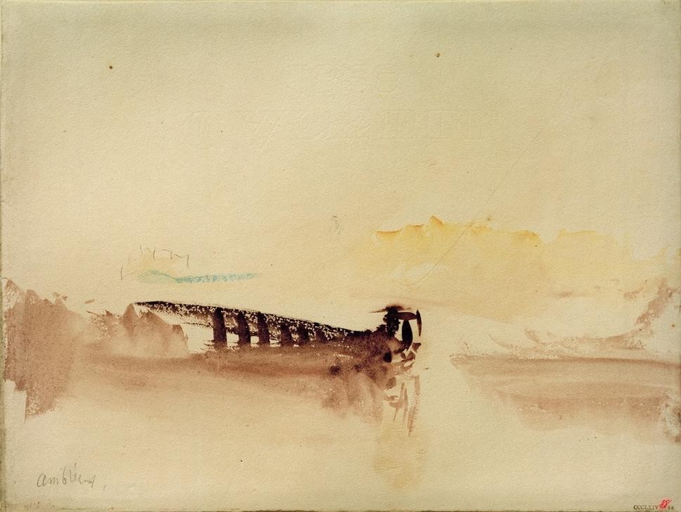 JOSEPH MALLORD WILLIAM TURNER, Ambleteuse (Küste,Landschaft,Meer,Englische Kunst,Abstraktion)