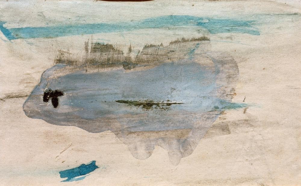 Victor Hugo, s. t. (Tache bleue) (Kunst,Französische Kunst,Blau,Fleck,Person)
