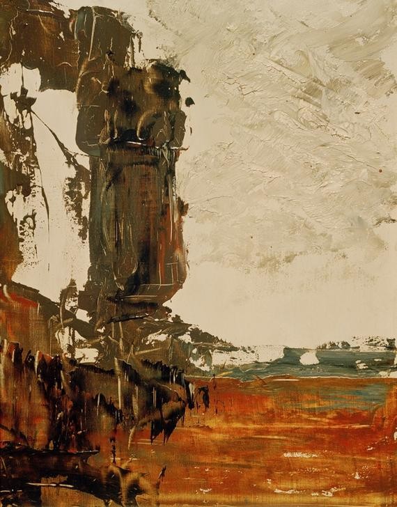 Gustave Moreau, Esquisse de paysage (?) (Kunst,Landschaft,Studie,Französische Kunst)