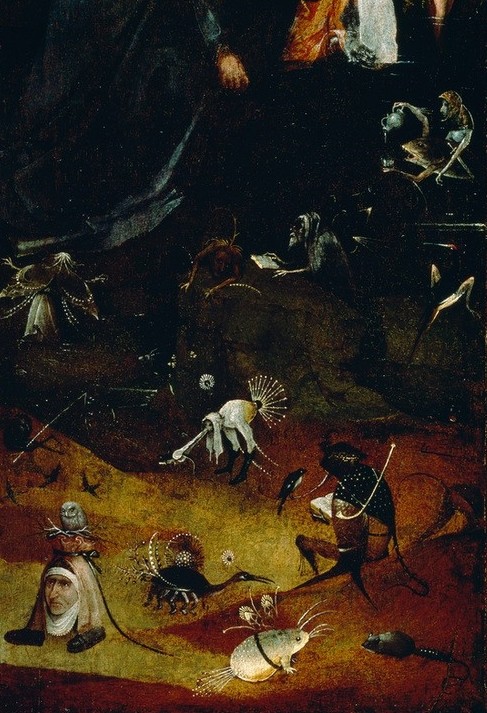 Hieronymus Bosch, Der Heilige Antonius (Dämon,Phantastische Kunst,Niederländische Kunst,Einsiedler-Altar)