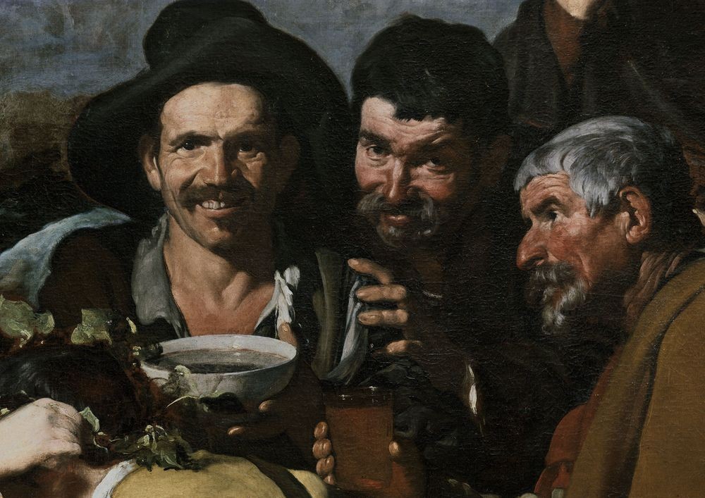 Diego Rodriguez de Silva y Velasquez, The Triumph of Bacchus, or the Drinkers (Hut,Mütze)
