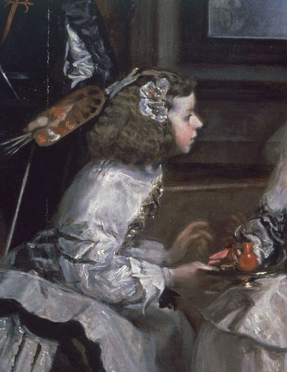 Diego Rodriguez de Silva y Velasquez, The Menines (Kunst,Palette,Pinsel,Tablett,Magd,Küchenmagd,Backpinsel)