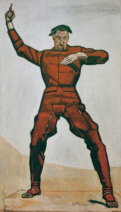 Ferdinand Hodler, Der Redner (Geschichte,Jugendstil,Kraftmensch,Kunst,Mann,Mensch,Reformation,Redner,Rede,Portrait,Studie,Schweizerische Kunst,Pose,Zeigefinger,Pathos,Machtgier,Agitator)