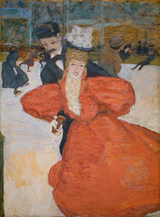 Pierre Bonnard, Palais des glaces, ou Les patineurs (Eislauf, Eisstadion, Sport, Winter, Freizeit, Paar, Post-Impressionismus,  Wohnzimmer, Wunschgröße, Klassische Moderne,)