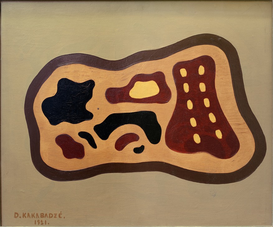 David Kakabadze, Tableau (Abstrakt, Abstrakte Kunst, amorphe Formen, Muster,  Klassische Moderne, Wunschgröße, Wohnzimmer, Küche, Treppenhaus)