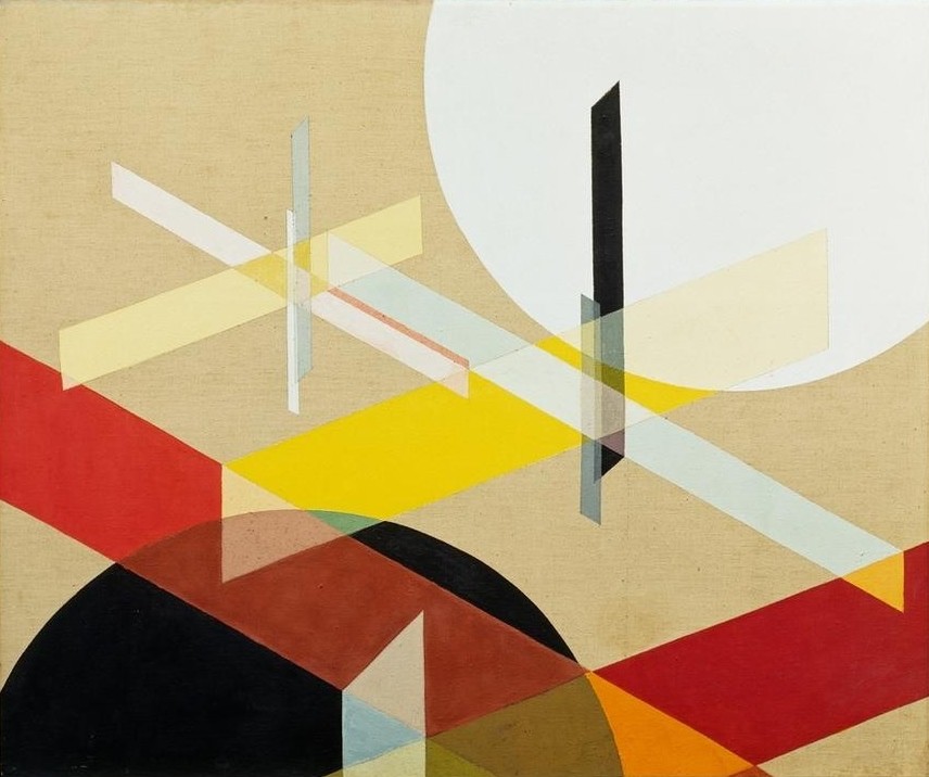 Laszlo Moholy-Nagy, Komposition Z VIII (Bauhaus,Geometrie,Konstruktivismus,Abstrakte Kunst,Ungarische Kunst)