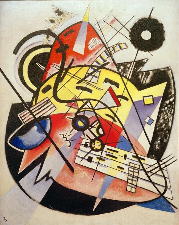 Wassily Kandinsky, Weißer Punkt (Komposition Nr. 248) (Bauhaus,Kunst,Expressionismus,Der Blaue Reiter,Abstrakte Kunst,Russische Kunst,Abstraktion,Farbigkeit,Farbe)