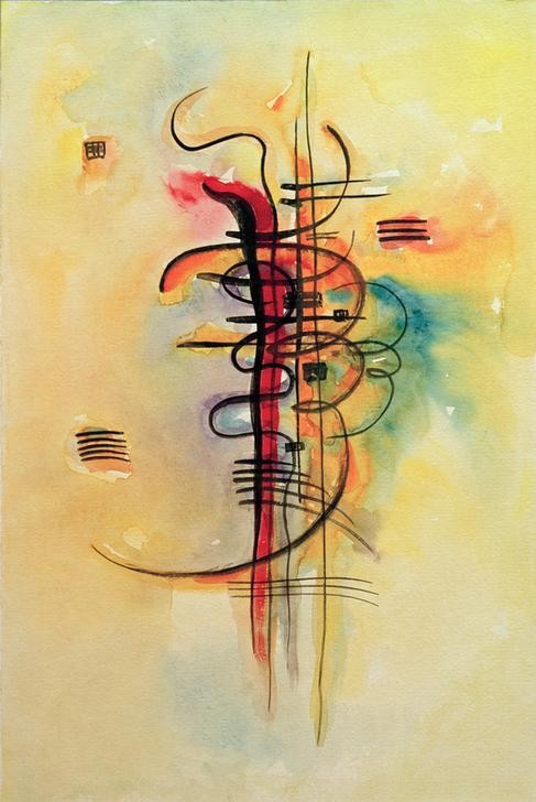 Wassily Kandinsky, Aquarell Nr. 326 (Kunst,Expressionismus,Der Blaue Reiter,Abstrakte Kunst,Russische Kunst,Abstraktion)