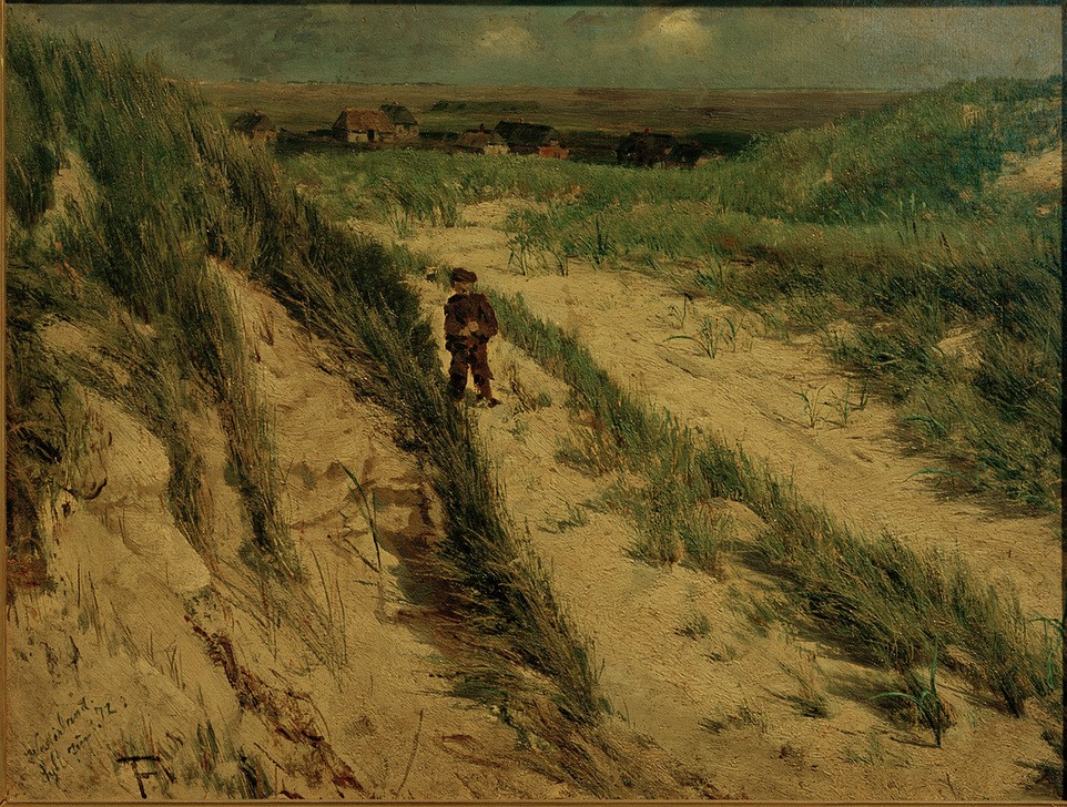 Hans Peter Fedderson, Düne, Tinnum auf Sylt (Düne, Dünengras, Insel, maritim, Kind, Impressionismus, Wunschgröße, Wohnzimmer, Klassiker)