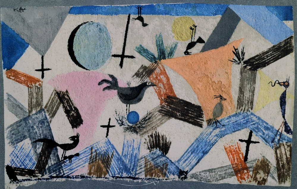 Paul Klee, Vögel (Kreuz,Kunst,Vogel,Expressionismus,Tier,Abstraktion,Privatsammlung)