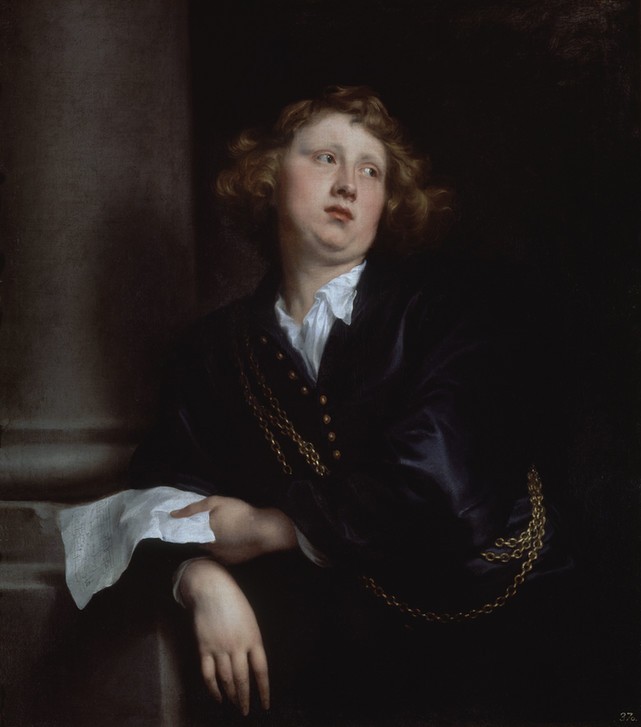 Anthonis van Dyck, EL MUSICO ENRIQUE LIBERTI (Portrait, Gesicht, Bildnis, Musiker, Persönlichkeiten, Eleganz, Notenblatt, Melancholie, Barock, Klassiker, Wunschgröße, Wohnzimmer)