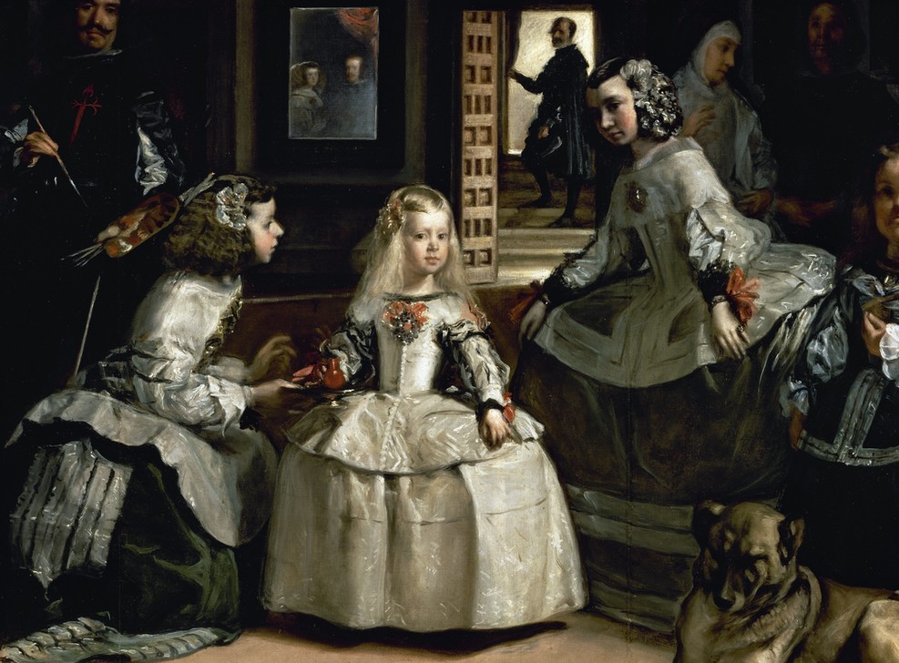 Diego Rodriguez de Silva y Velasquez, Las Meninas (Tür,Hund,Stock,Tier,Tür (Offen),Türöffnen)