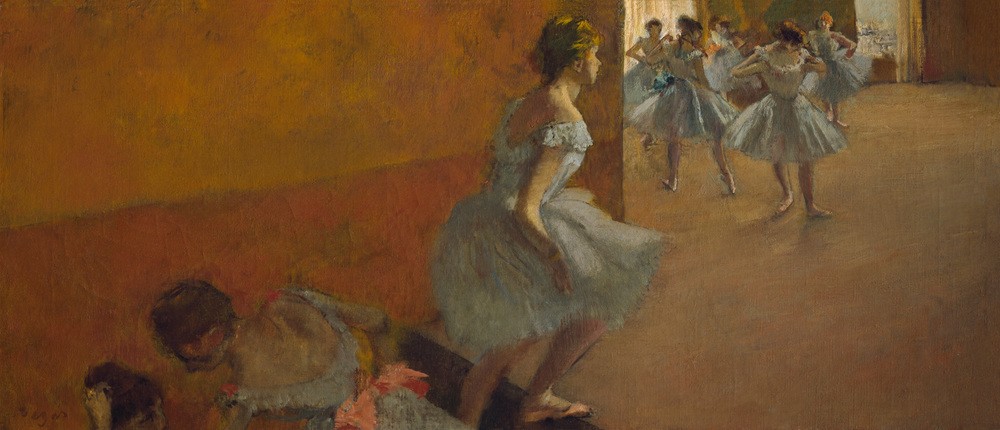 Edgar Degas, Danseuses montant un escalier (Ballett,Kunst,Musik,Tänzerin,Tanz,Theater,Treppe,Impressionismus,Französische Kunst,Ballerina)