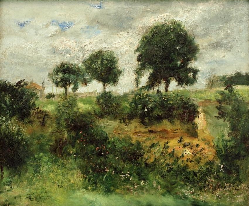 Pierre-Auguste Renoir, Après la tempête. (Himmel (Natur),Landschaft,Maler (Künstler),Impressionismus,Baum,Französische Kunst,Sturm)