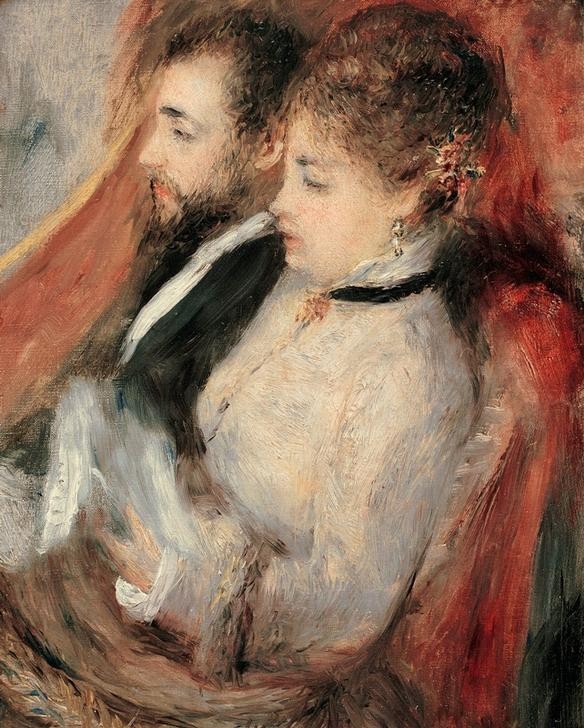 Pierre-Auguste Renoir, La petite loge (Ehepaar,Maler (Künstler),Theater,Impressionismus,Loge (Architektur),Französische Kunst,Publikum,Theaterloge,Zuschauen,Zuschauer)