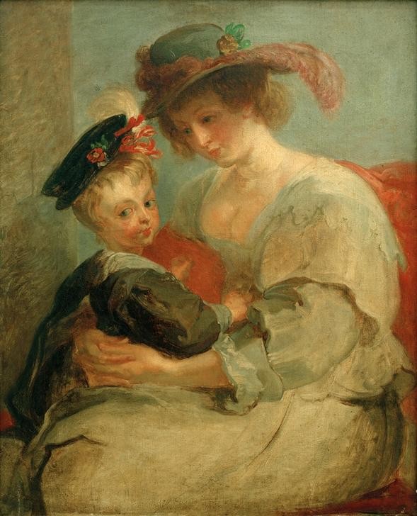 Pierre-Auguste Renoir, Copie d’après Rubens (Maler (Künstler),Mutter Und Kind,Impressionismus,Kopie,Französische Kunst,Person)