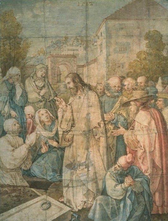 Albrecht Dürer, Die Auferweckung des Lazarus (Christentum,Deutsche Kunst,Religion,Renaissance,Neues Testament,Bibel,Totenerweckung,Wunder,Auferweckung Des Lazarus)