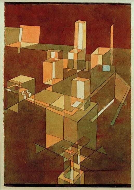 Paul Klee, Italienische Stadt (Deutsche Kunst,Schweizerische Kunst,Stadtlandschaft,Abstraktion)