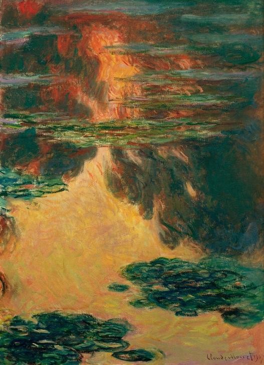 Claude Monet, Nymphéas (Seerosen) (Landschaft,Impressionismus,See,Seerose,Französische Kunst)