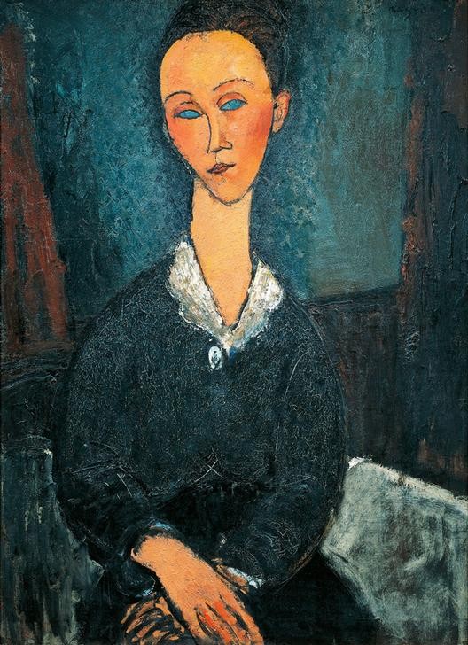 Amedeo Modigliani, Lunia Czechowska (Portrait,Eleganz,Halskragen)