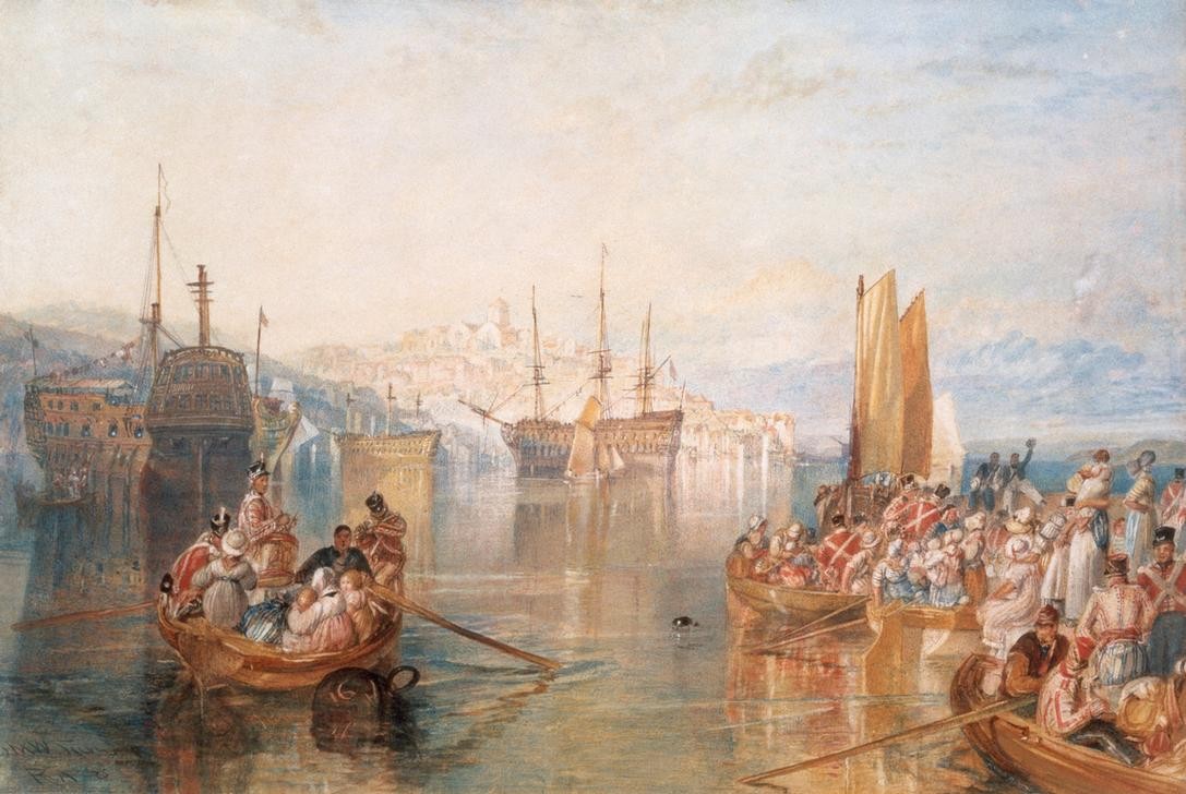 JOSEPH MALLORD WILLIAM TURNER, Saltash (Geschichte,Kunst,Wasser,Tag,Horizontale)